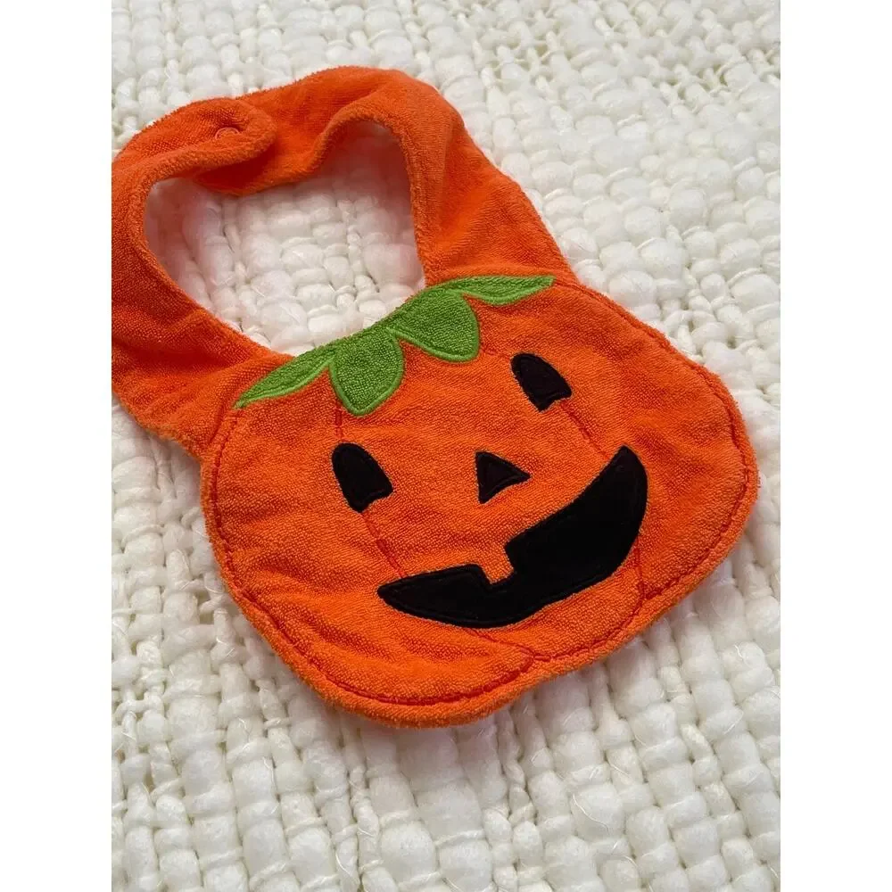 🇺🇦 Pumpkin Baby Bib Halloween Theme Carter’s OS 🇺🇦